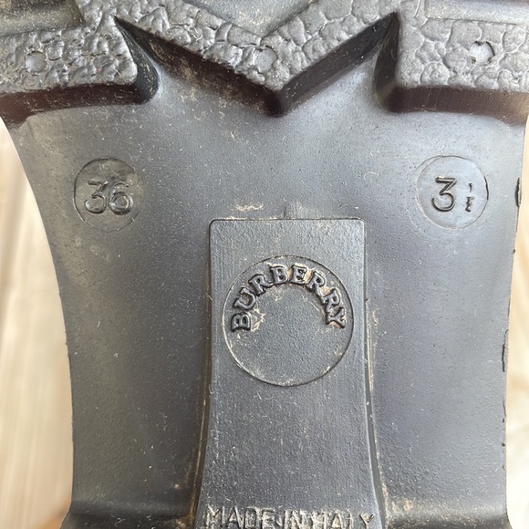 BURBERRY Rain Boots Tall Classic Check Haymarket Size EUR 36 - Picture 12 of 15